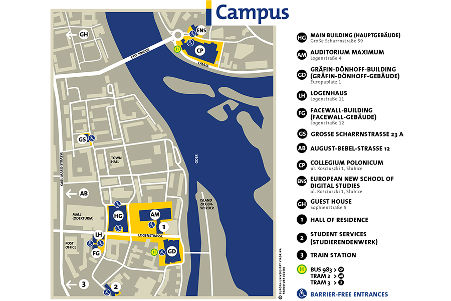 Viadrina Campus Lageplan English